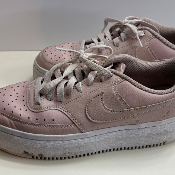 Nike Women's Pink Court Vision Alta Sneakers - Picture 2 of 2